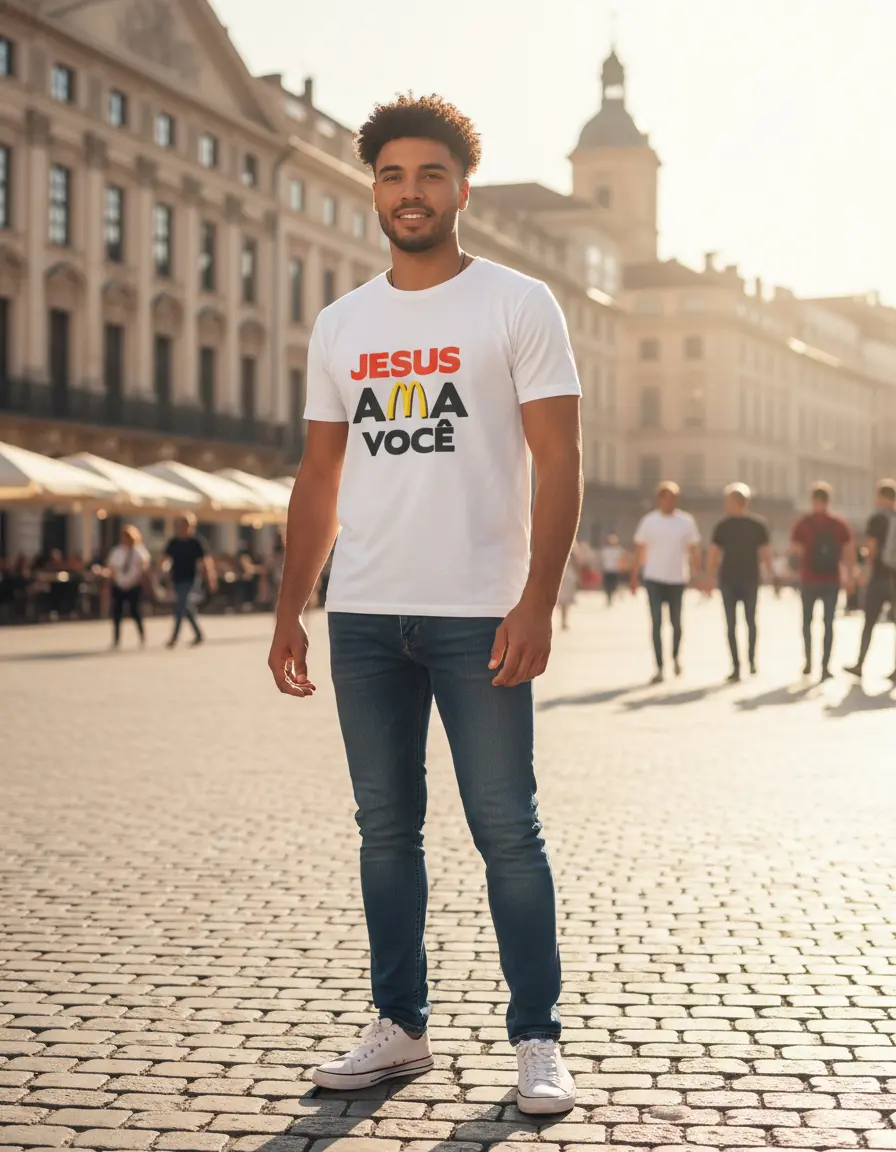 Camisa Jesus ama você (0033) - Imagem 2