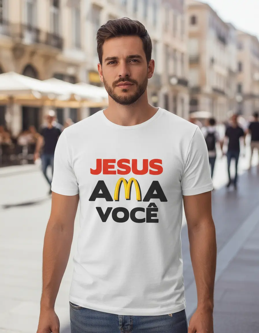 Camisa Jesus ama você (0033)