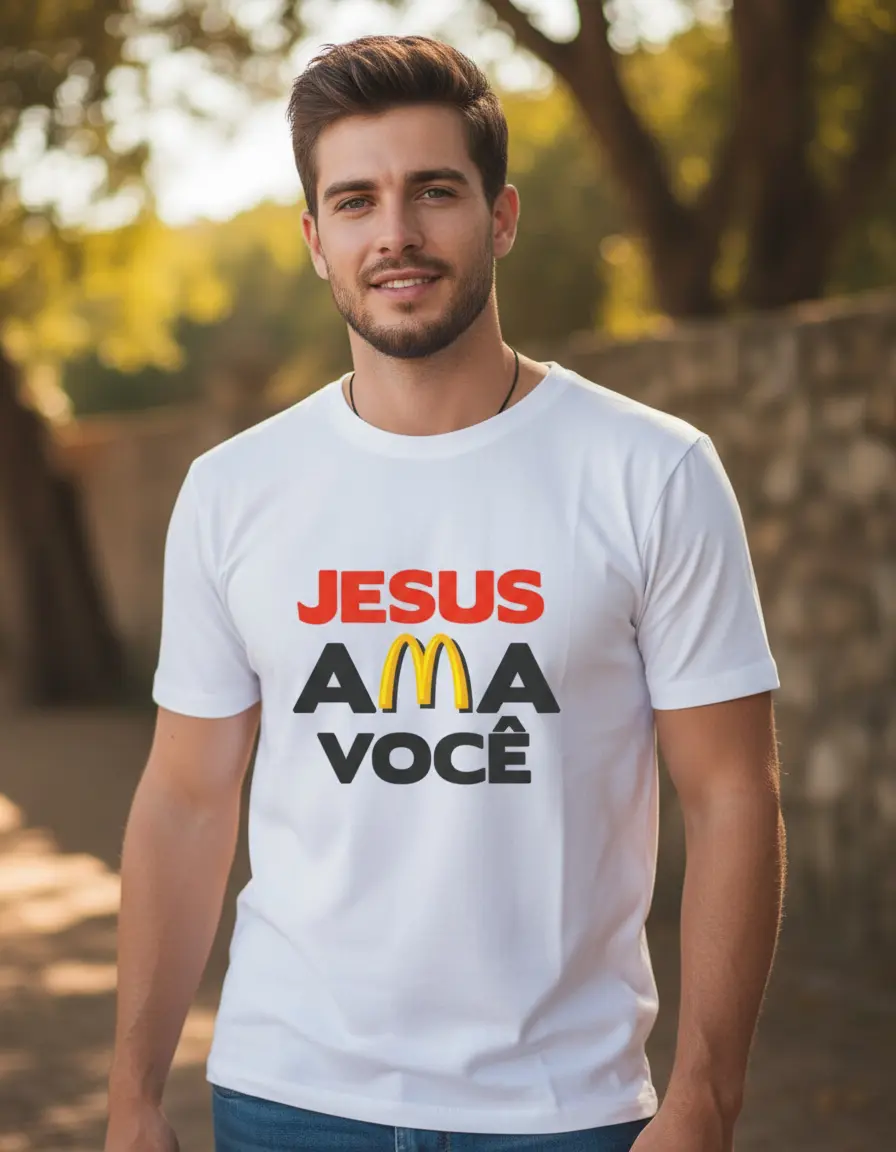 Camisa Jesus ama você (0033) - Imagem 3