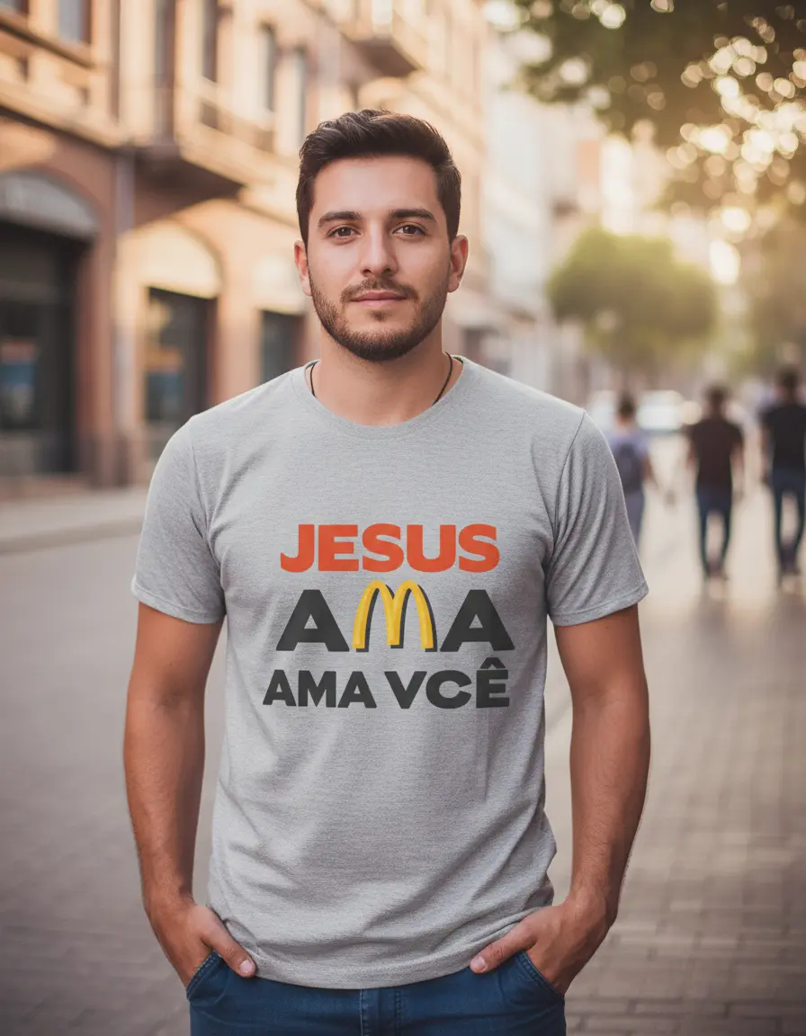 Camisa Jesus ama você (0033) - Imagem 7