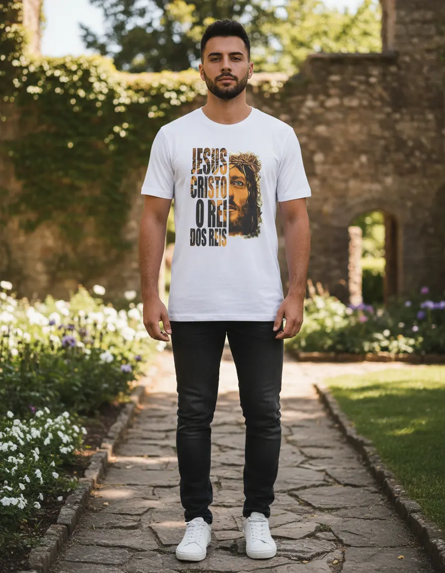 Camisa Jesus Cristo Rei dos Reis (0047) - Imagem 3