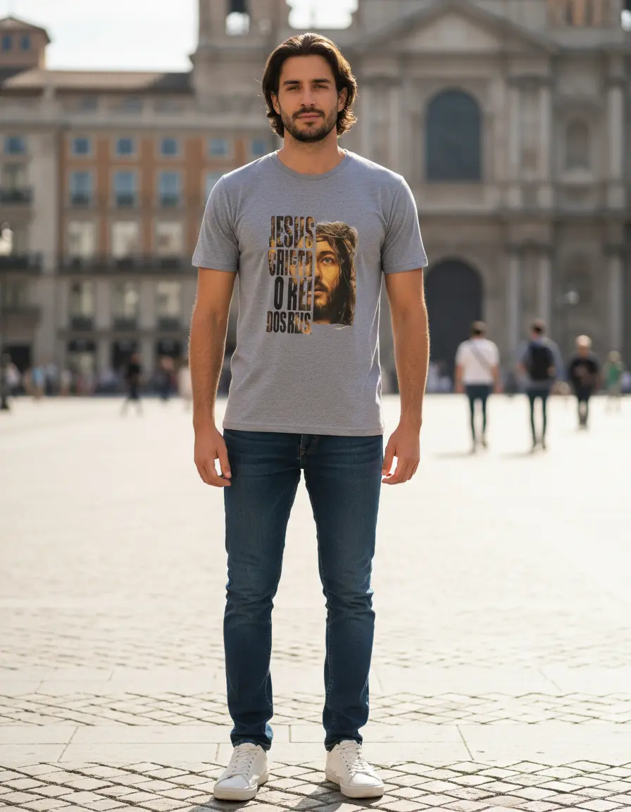 Camisa Jesus Cristo Rei dos Reis (0047) - Imagem 7