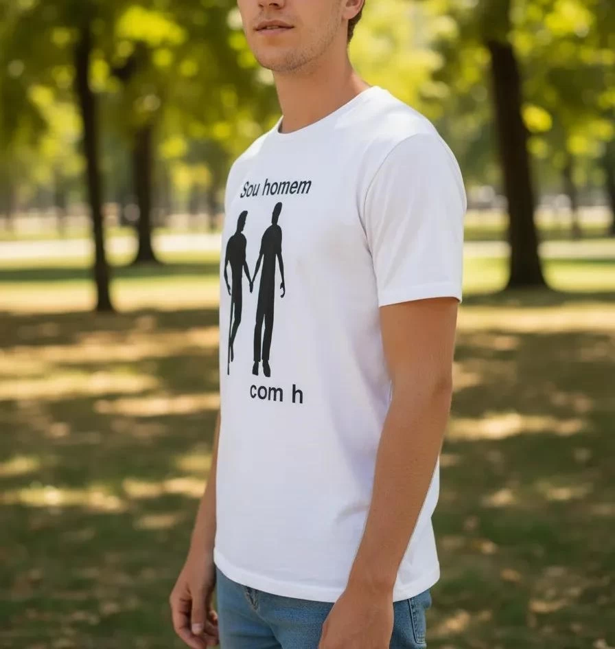 Camisa Sou homem com h (0500) - Imagem 6