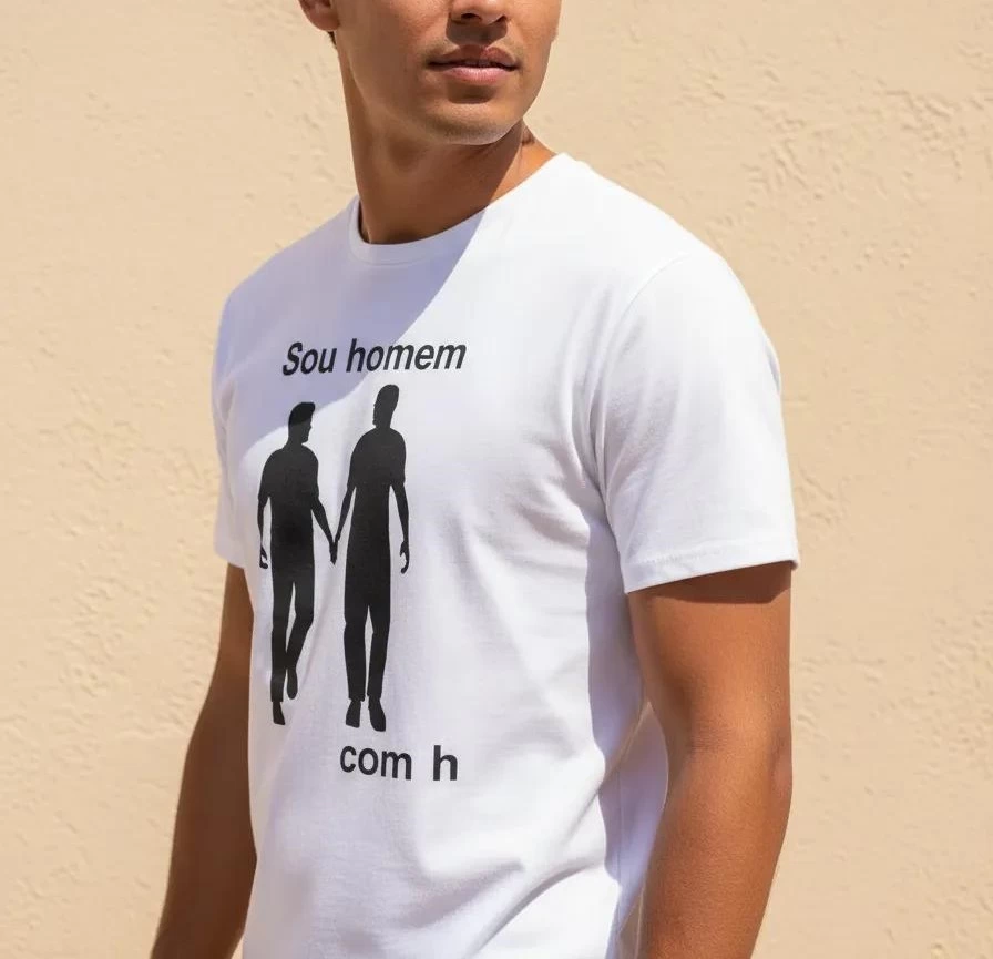 Camisa Sou homem com h (0500) - Imagem 3