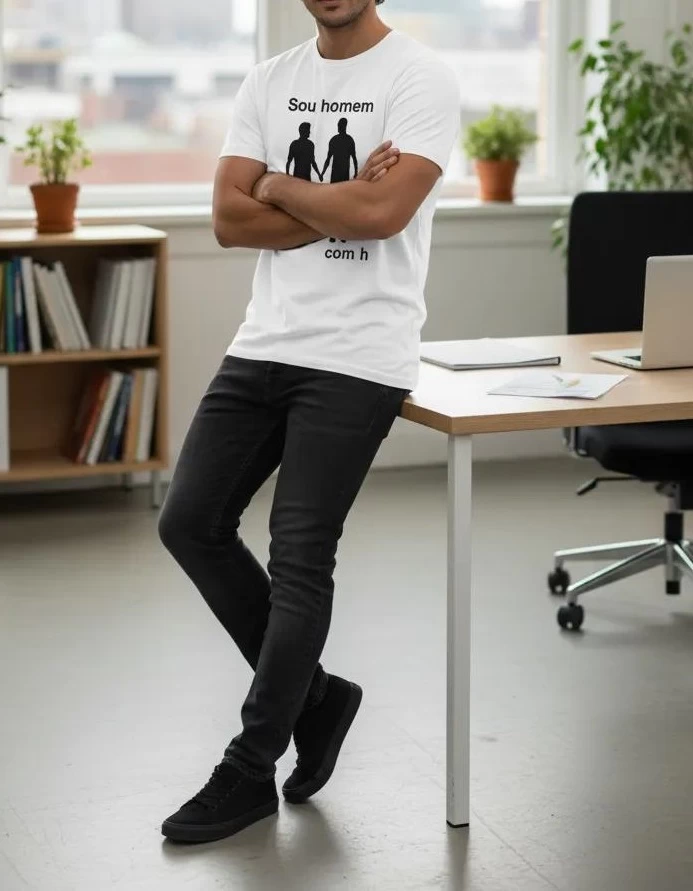 Camisa Sou homem com h (0500) - Imagem 2