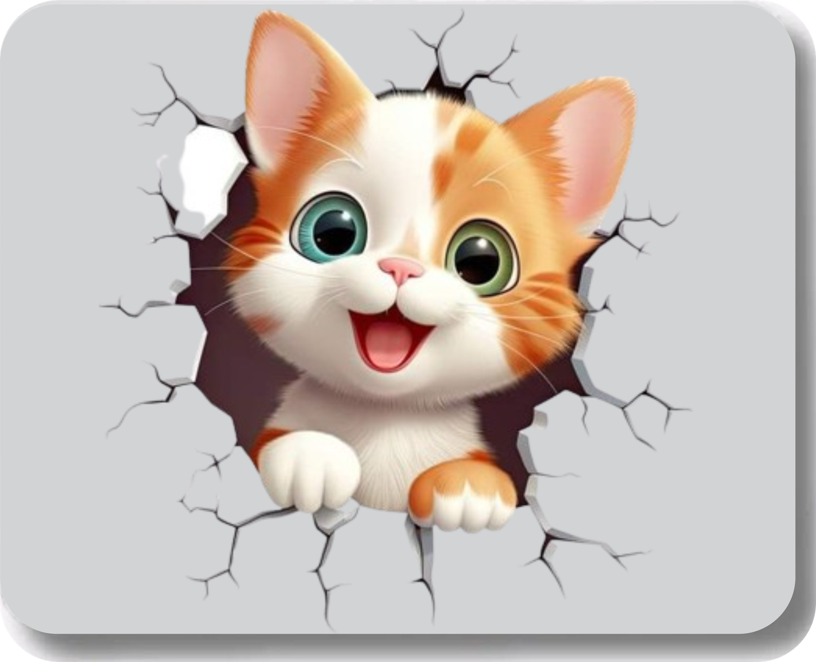 Mousepad Gatinho na parede (0311) - Imagem 3