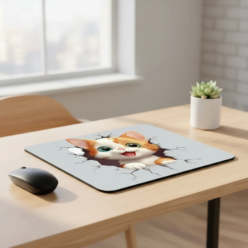 Mousepad Gatinho na parede (0311) - Imagem 2