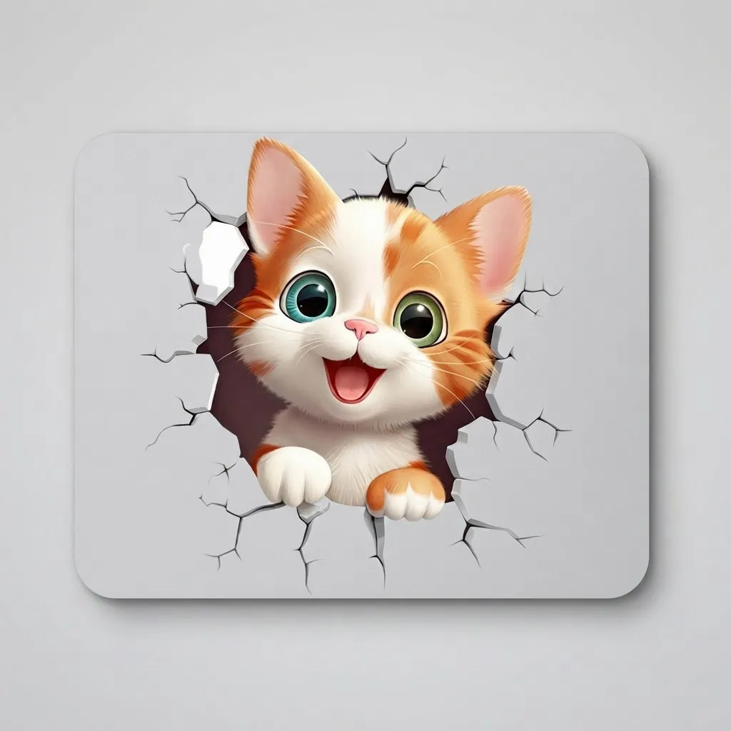 Mousepad Gatinho na parede (0311) - Imagem 5