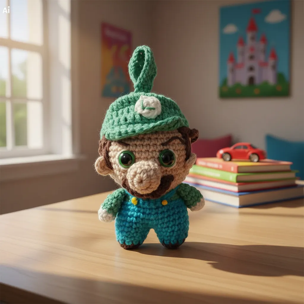 Amigurumi Luigi (0610) - Imagem 6